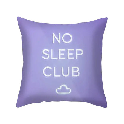 Abstract blue & purple polyester pillow case bedroom throw cover