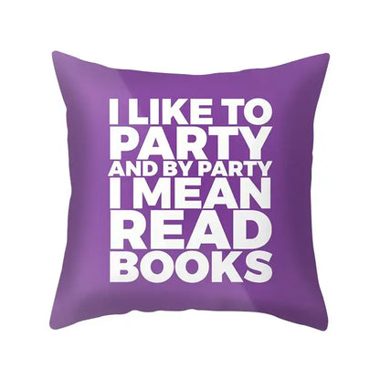 Abstract blue & purple polyester pillow case bedroom throw cover