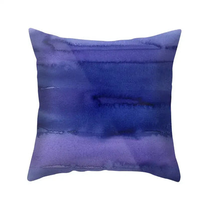 Abstract blue & purple polyester pillow case bedroom throw cover