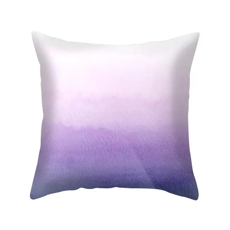 Abstract blue & purple polyester pillow case bedroom throw cover