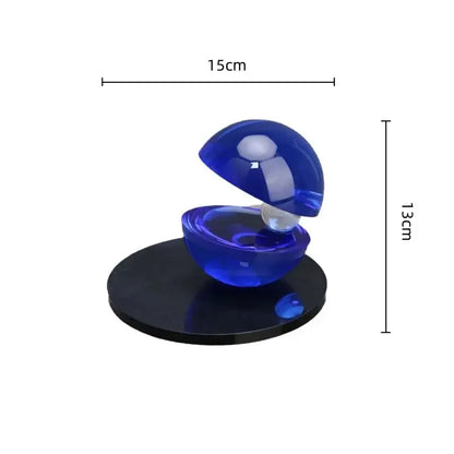 Abstract blue & silver semi-circle ornaments living room home decor