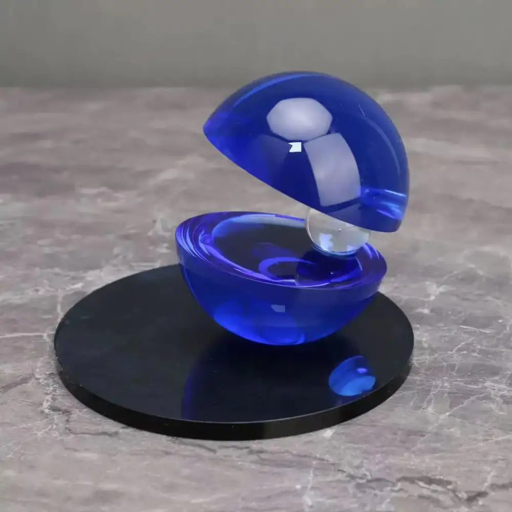 Abstract blue & silver semi-circle ornaments living room home decor