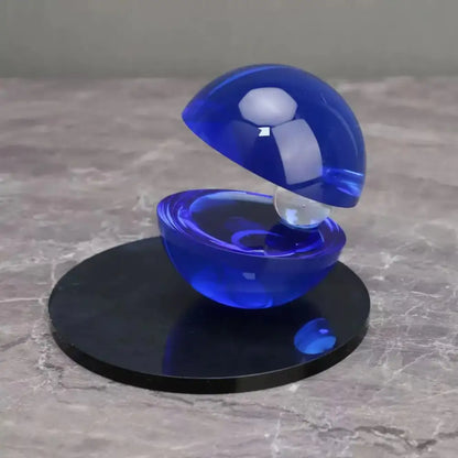 Abstract blue & silver semi-circle ornaments living room home decor