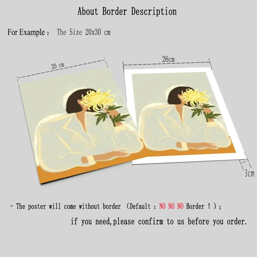 Abstract botanical and girl hand wall art set of 6 – living room decor