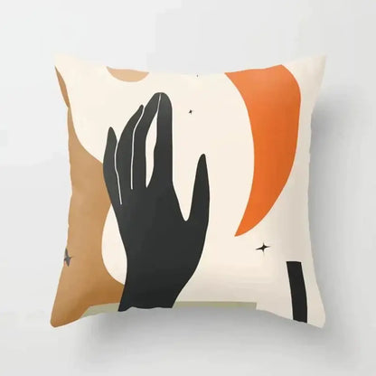 Abstract botanical earthy decorative pillowcase living room cushion cover