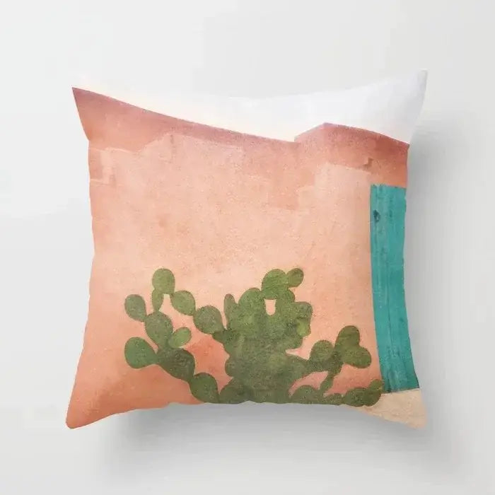 Abstract botanical earthy decorative pillowcase living room cushion cover