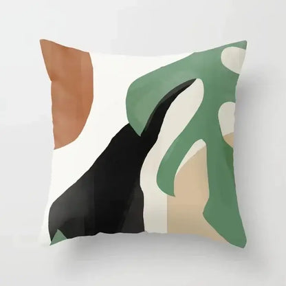 Abstract botanical earthy decorative pillowcase living room cushion cover