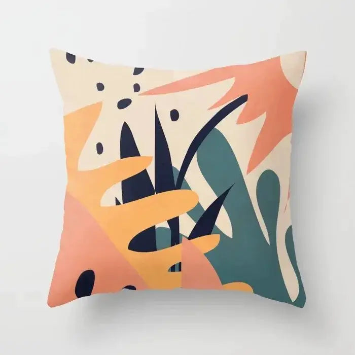 Abstract botanical earthy decorative pillowcase living room cushion cover