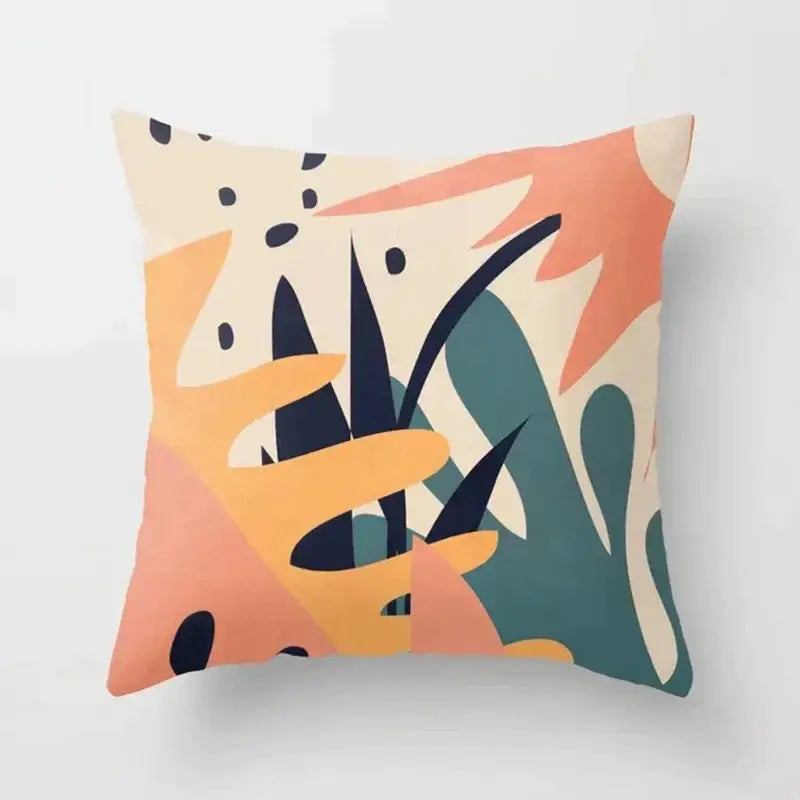 Abstract botanical earthy decorative pillowcase living room cushion cover