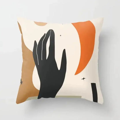 Abstract botanical earthy decorative pillowcase living room cushion cover