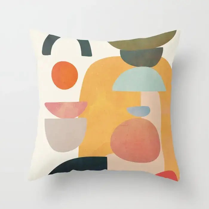 Abstract botanical earthy decorative pillowcase living room cushion cover