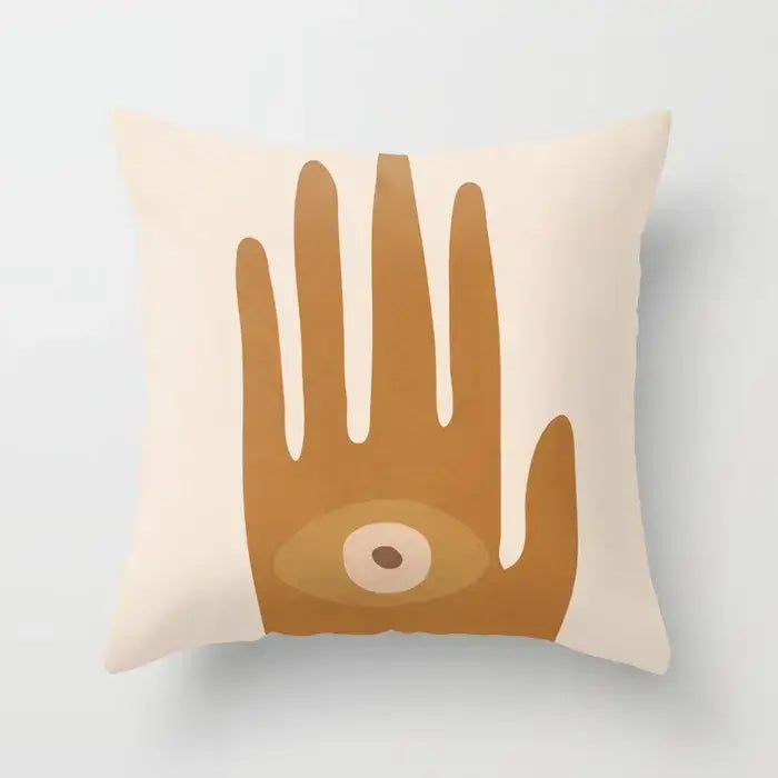 Abstract botanical earthy decorative pillowcase living room cushion cover
