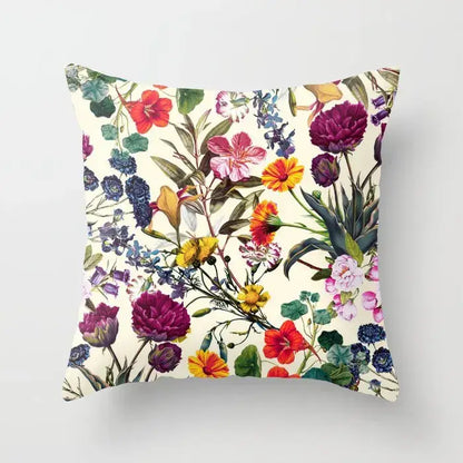 Abstract botanical earthy decorative pillowcase living room cushion cover