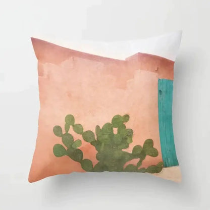 Abstract botanical earthy decorative pillowcase living room cushion cover