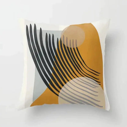 Abstract botanical earthy decorative pillowcase living room cushion cover