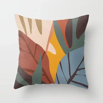 Abstract botanical earthy decorative pillowcase living room cushion cover
