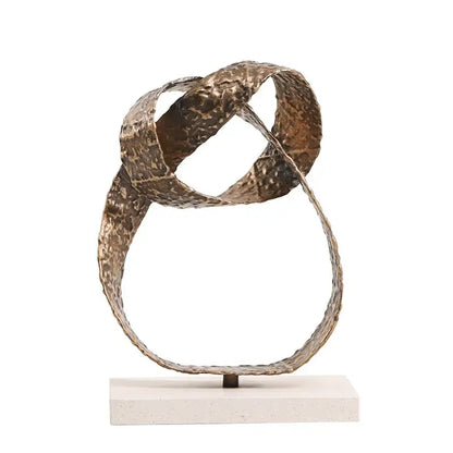 Abstract bronze geometric sphere pendant sculpture living room decor