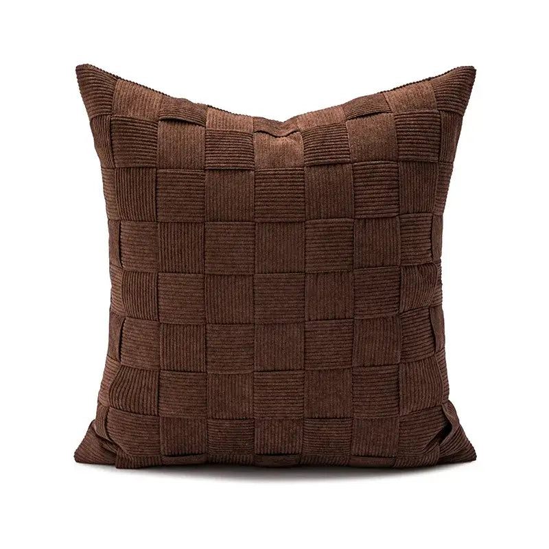 Abstract burnt orange line art pillow cover living room decor
