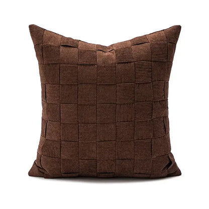 Abstract burnt orange line art pillow cover living room decor