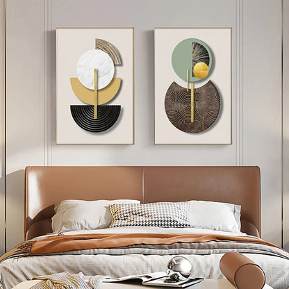 DecorBites™ Abstract Geometric Canvas Art Set