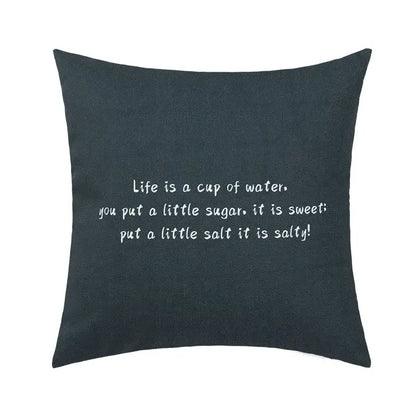 Abstract geometric print white & black pillow cover living room decor