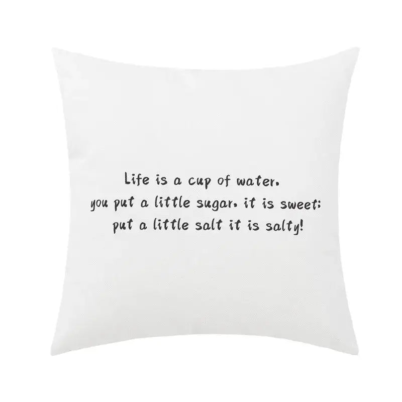 Abstract geometric print white & black pillow cover living room decor