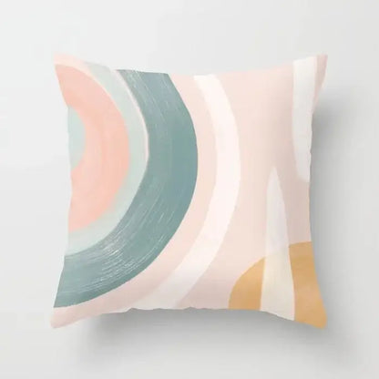 Abstract geometric stitch print pillow cover living room decor