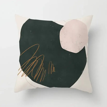 Abstract geometric stitch print pillow cover living room decor