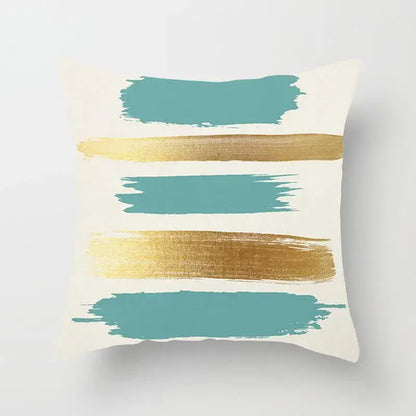 Abstract geometric stitch print pillow cover living room decor