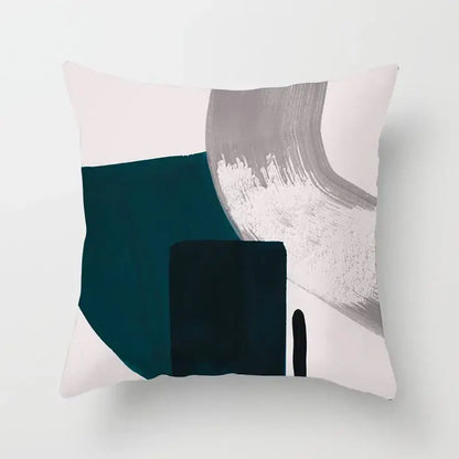 Abstract geometric stitch print pillow cover living room decor
