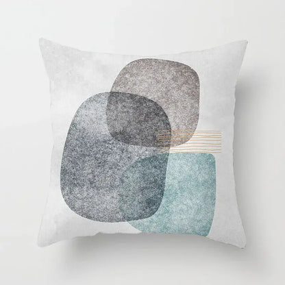 Abstract geometric stitch print pillow cover living room decor