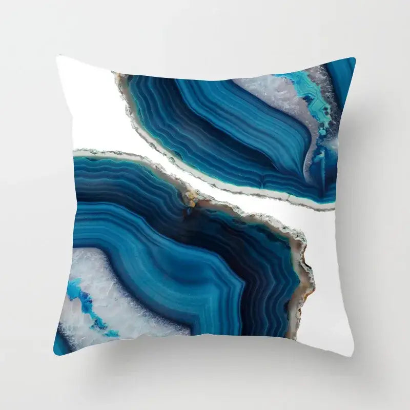 Abstract geometric stitch print pillow cover living room decor