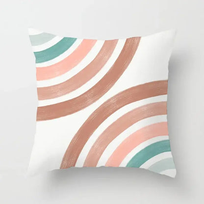 Abstract geometric stitch print pillow cover living room decor