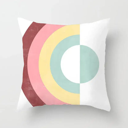 Abstract geometric stitch print pillow cover living room decor