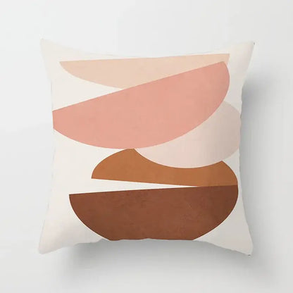 Abstract geometric stitch print pillow cover living room decor