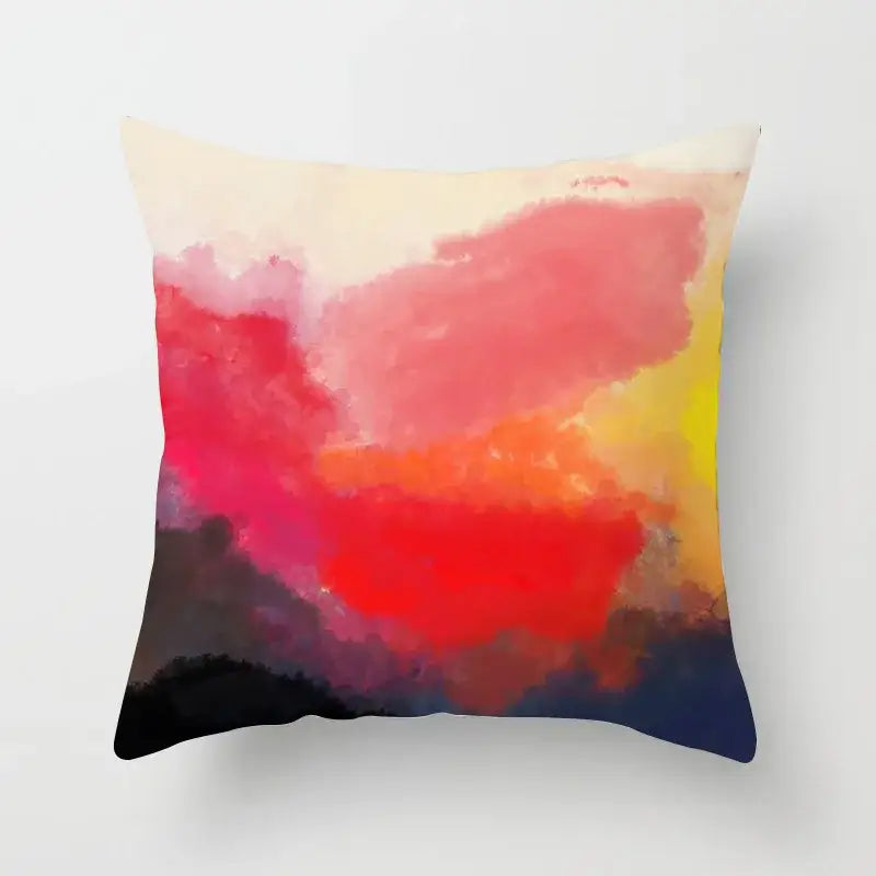Abstract geometric stitch print pillow cover living room decor