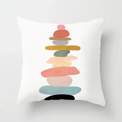 Abstract geometric stitch print pillow cover living room decor
