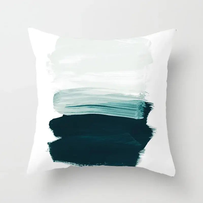 Abstract geometric stitch print pillow cover living room decor