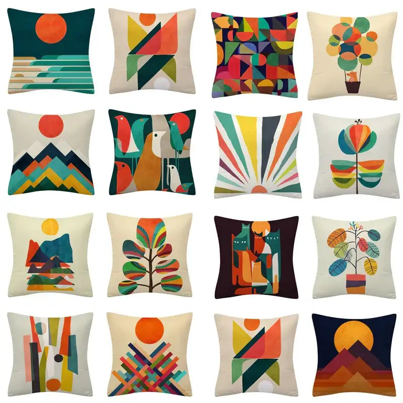 Abstract geometry pattern cushion cover living room throw pillowcase