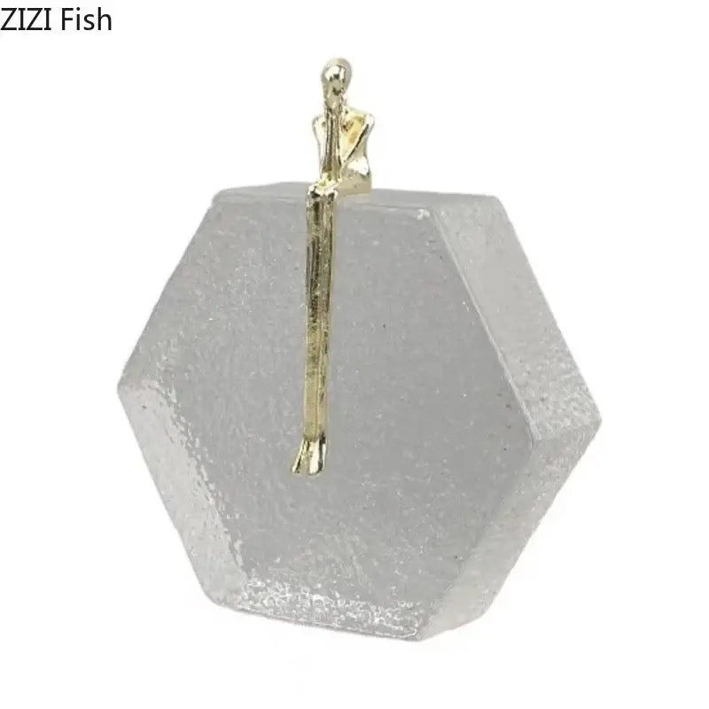 Abstract gold intertwined figures desk decor – living room sculpture