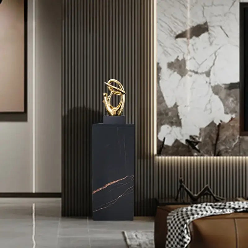 Abstract gold & silver human decorative figurine living room art