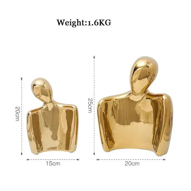 Abstract golden eagle resin statue living room decor