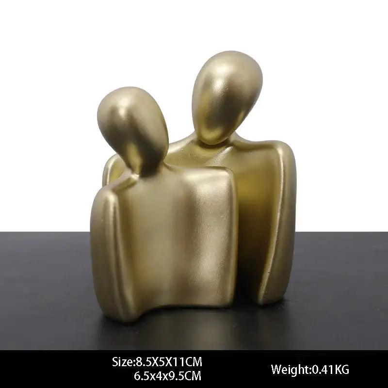 Abstract golden eagle resin statue living room decor