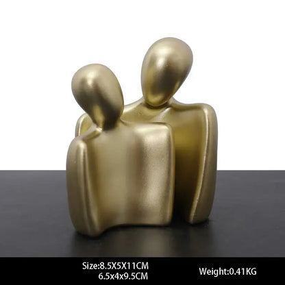 Abstract golden eagle resin statue living room decor