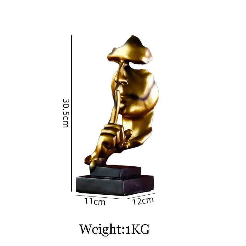 Abstract golden eagle resin statue living room decor