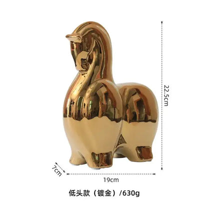 Abstract golden eagle resin statue living room decor