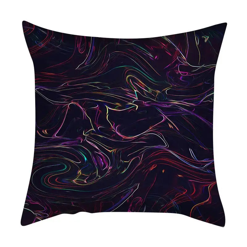 Abstract ink marbling cushion cover living room throw pillow