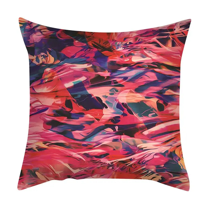 Abstract ink marbling cushion cover living room throw pillow