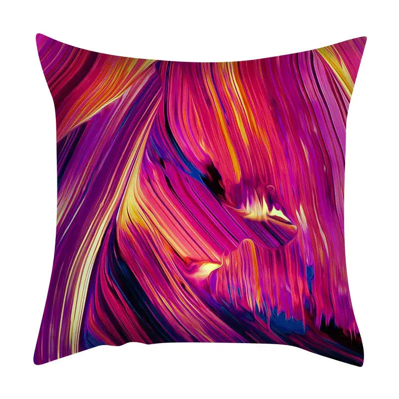 Abstract ink marbling cushion cover living room throw pillow