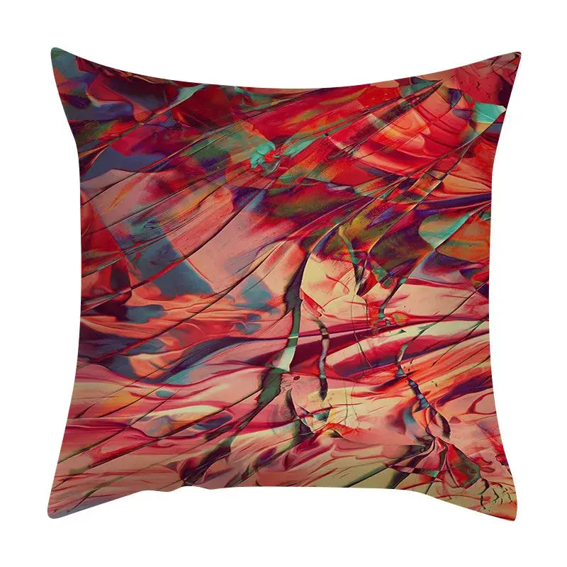 Abstract ink marbling cushion cover living room throw pillow